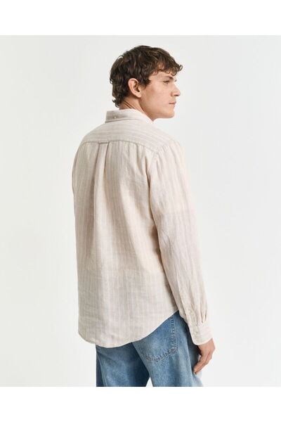 Gant Regular Fit Striped Linen Shirt