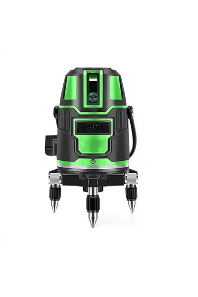 divendi-ro Laser spirit level 2 lines +, 360 degrees, cordless, battery operated, green with black
