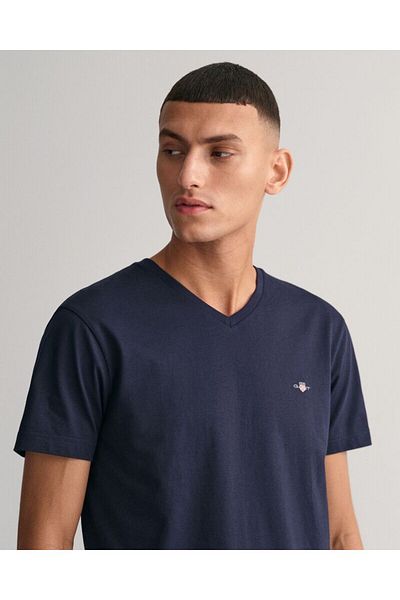 Gant Slim Fit Shield V-Neck T-Shirt