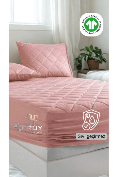 TruyTowel SIVI GEÇİRMEZ KAPİTONELİ BATTAL BOY YATAK ALEZİ PUDRA