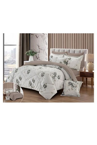 smart home Double-sided duvet set, 8-piece duvet, size 240x260 cm, filling (350 g/m²), microfiber