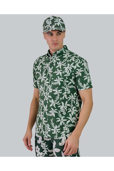 Gant Regular Fit Cotton Linen Palm Shirt