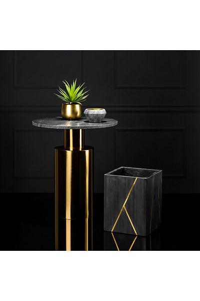 Generic MARBLE ROUND SIDE TABLE WITH STEEL