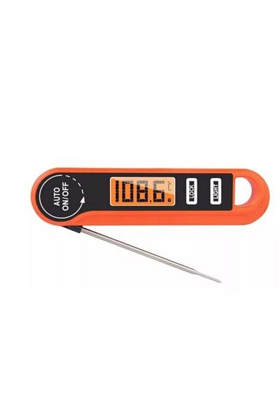 divendi-ro Digital food thermometer with instant reading, measures -50°C to +300°C, orange