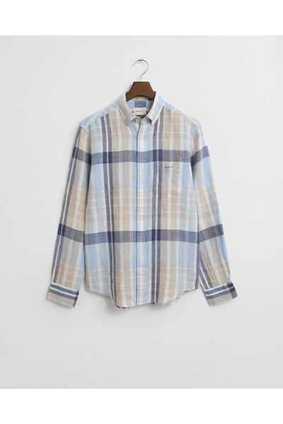 Gant Regular Fit Linen Madras Shirt