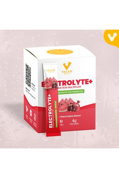 VALEO Hydration Electrolyte+ Stick Pack – 20 Count | Pomegranate & Watermelon |