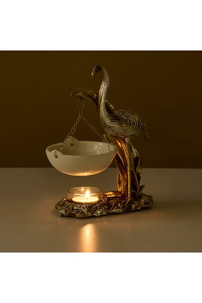 Lifestyle Crane Accent Ceramic Oil Burner - 15x8x20 cm