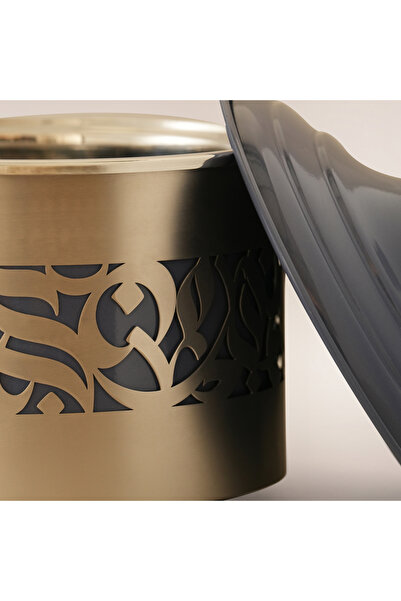 LA MESA Metal Food Server Nickel Plated 29*29*29Cm, Silver