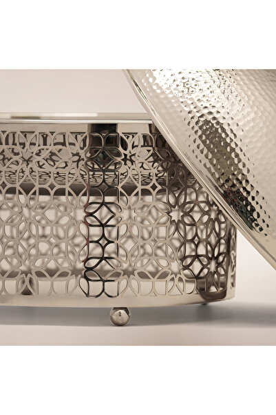 LA MESA metal food server nickel plated 36*27.5*29cm, silver