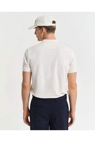 Gant Textured Striped Polo Shirt