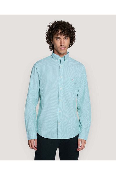 Gant Regular Fit Striped Dobby Dot Shirt