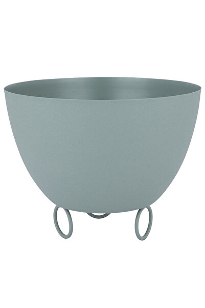 Alsaif Gallery Metal Bowl Al Saif Gallery, 25x25x20 cm, with Legs - Green