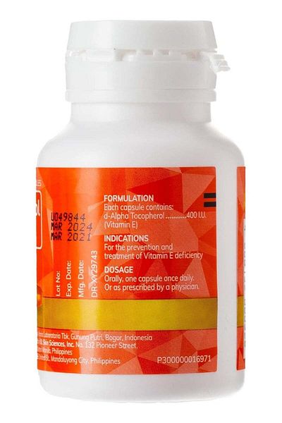 Myra E 400 IU Vitamin E d-Alpha Tocopherol (30 Capsule)