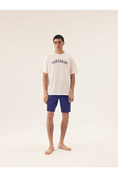 Henderson Oversize men's summer pajamas & Casual pattern & Beach style & Shirt & Shorts | Santorini