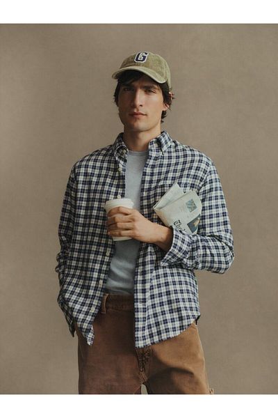 Gant Regular Fit Checked Flannel Shirt