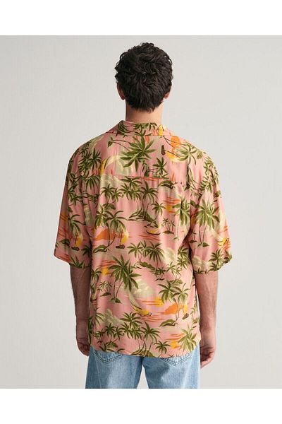 Gant Relaxed Fit Hawaiian Print Short Sleeve Shirt