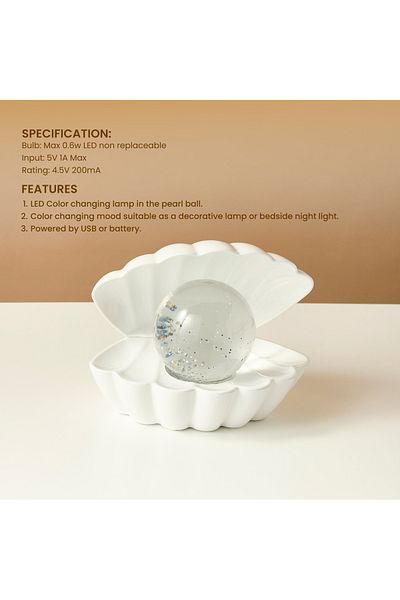 Lifestyle Pearl Shell Patterned Lamp with Glitter