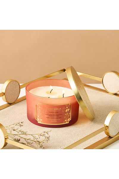 Scent.d London Scent.d London Sweet Vanilla Scented 3-Wick Jar Candle - 450 gms