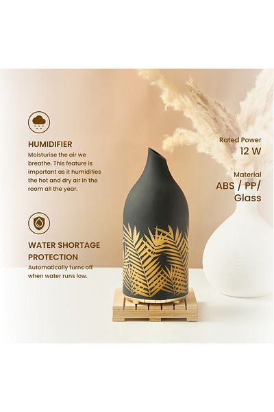 Lifestyle Alza Palm Print Electric Aroma Diffuser - 150 ml