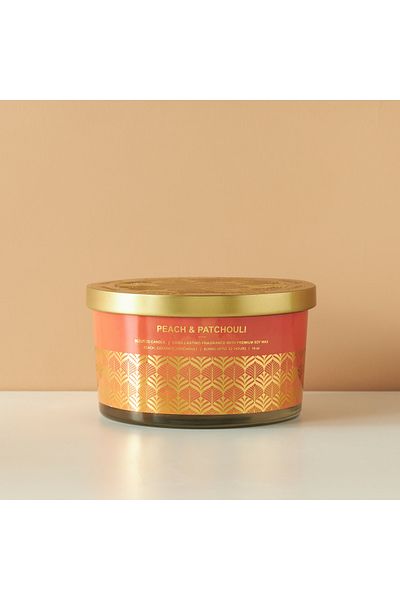 LPDP Scent.d Peach and Patchouli 3-Wick Jar Candle - 16 oz