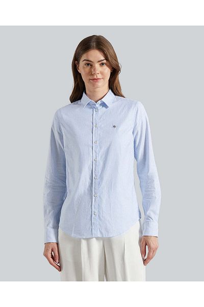 Gant Slim Stretch Oxford Striped Shirt – Contoured Fit, Flexible Fabric