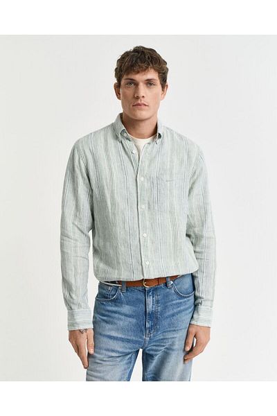 Gant Regular Fit Thin Striped Linen Shirt