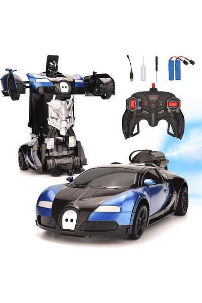 rexa Super Power Transformer RC Robot Car – 2-in-1 Remote Control Car & Robot with Lights and Sound