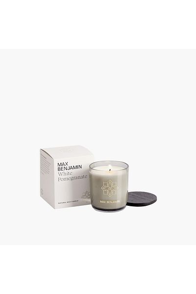 Max Benjamin MAX BENJAMIN White Pomegranate Candle with Lid - 210 gms