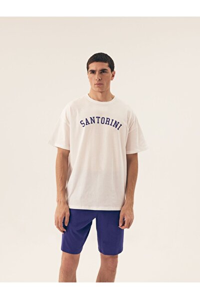 Henderson Oversize men's summer pajamas & Casual pattern & Beach style & Shirt & Shorts | Santorini