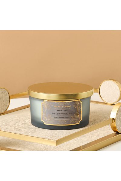 Scent.d London Scent.d London Velvet Lounge Scented 3-Wick Jar Candle - 450 gms