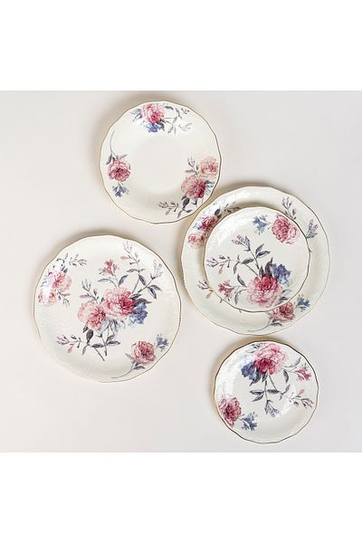 LA MESA multicolor porcelain 18 pc dinner set