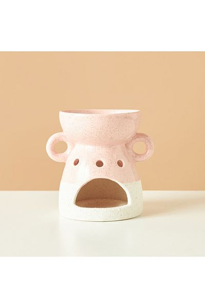 Lifestyle Two Ears Shaped Porcelain Oil Burner - 10x10x12 cms