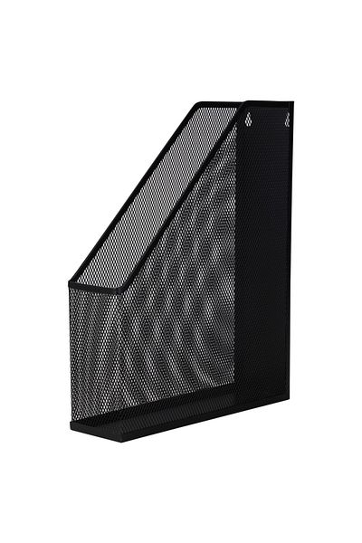 Deli Mesh Document Holder, Black, A4 Size, Metal Construction, Angled Design, Desktop Organizer