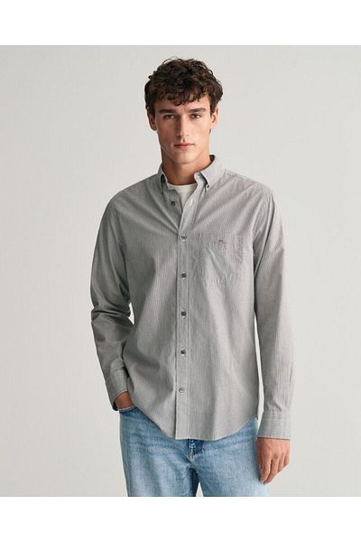 Gant Regular Fit Banker Stripe Poplin Shirt