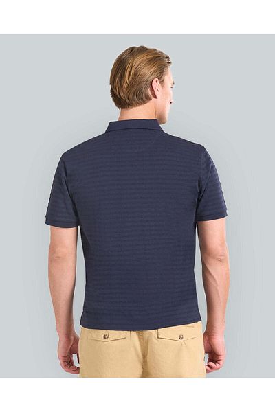 Gant Textured Striped Polo Shirt
