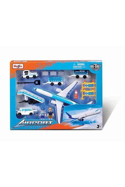 Maisto WHITE PLANE AIRPORT SET