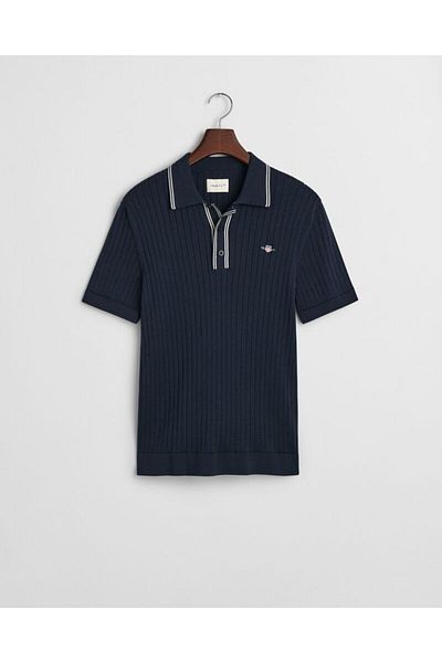Gant Ribbed Cotton Polo Shirt