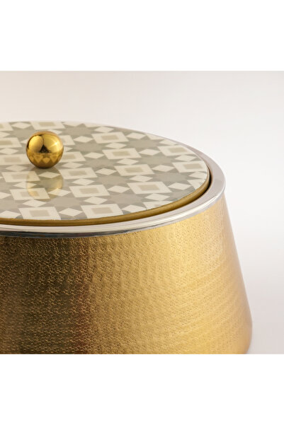 LA MESA metal food server 36*36*17cm, gold