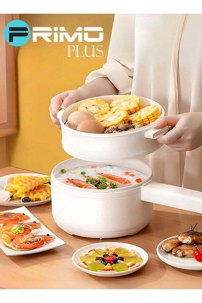 Primo Plus 2L Electric Hot Pot with Steamer & Temperature Control