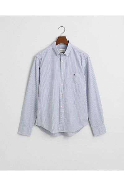 Gant قميص سيرساكر مخطط بقصّة عادية