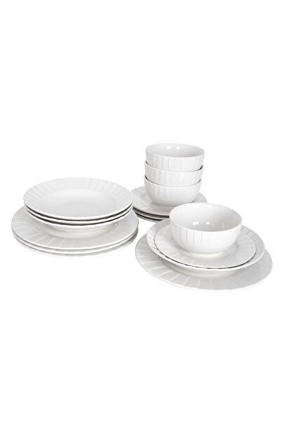 LA MESA white porcelain 16 pcs dinner set