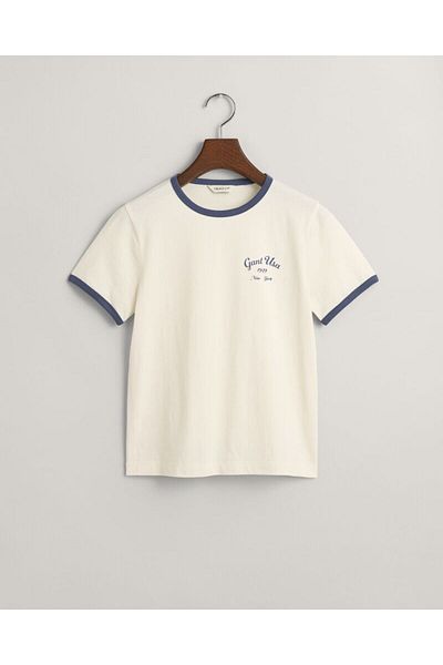 Gant تي شيرت برسومات نصية للفتيات المراهقات
