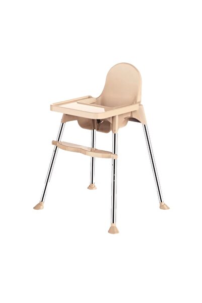 Little Mom Scaun de masa pentru copii 2 in 1 Little Mom Classic Bej, cu tavit...