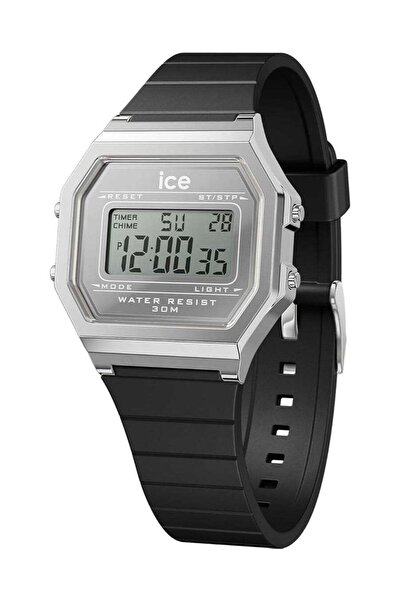 Ice Watch ساعة آيس ووتش - ساعة آيس ديجيت ريترو ميتال للنساء بسوار من السيليكون