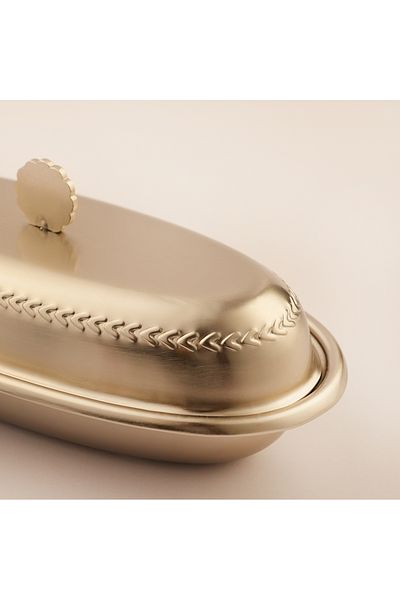 LA MESA Serve Bowl Nickle Plated 22*11*9Cm, Champagne Gold