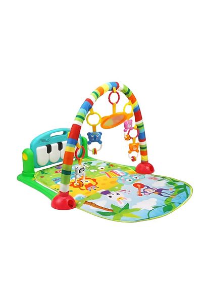 rexa 2-in-1 Baby Kick & Play Piano Gym Mat – 42 x 8 x 49 cm, Musical Activity Mat with Hanging Toys