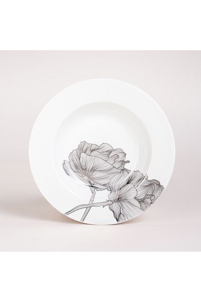 LA MESA white/gold porcelain 18 pc dinner set