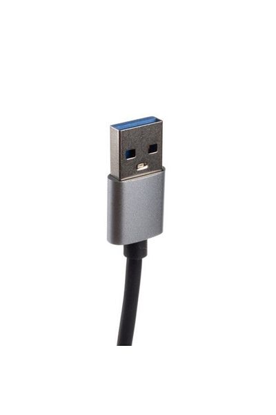Welora 4-port USB hub,Aluminum body,Grey - Silver