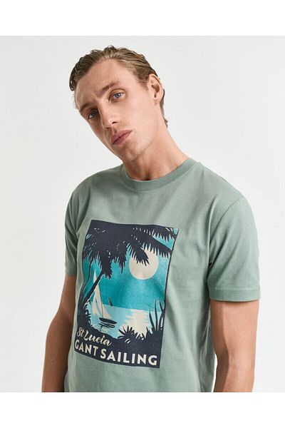 Gant USA Sailing Print Graphic T-Shirt