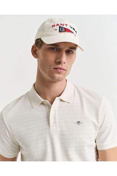 Gant Textured Striped Polo Shirt